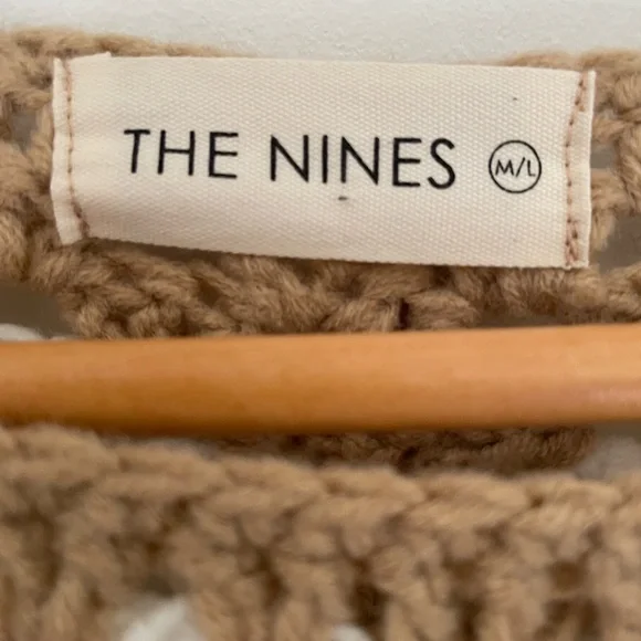 Granny Square Crochet Pattern Sweater - Brown & White - Picture 9 of 9